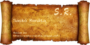 Saskó Renáta névjegykártya
